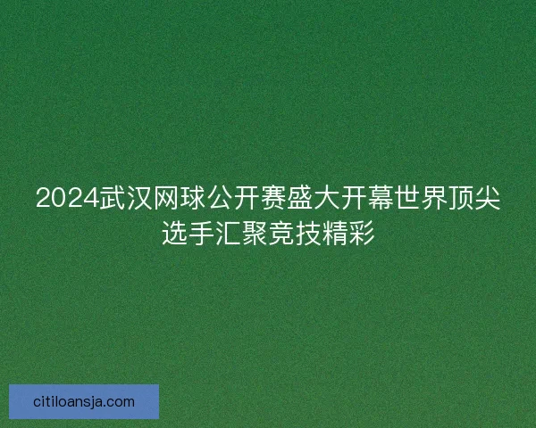 2024武汉网球公开赛盛大开幕世界顶尖选手汇聚竞技精彩